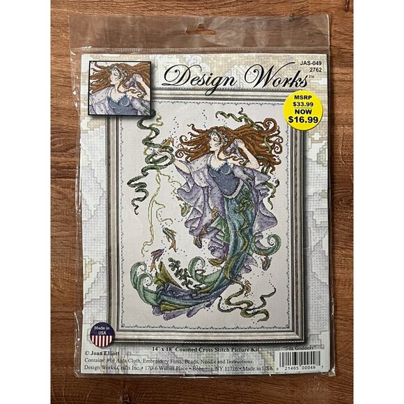 New Design Works SEA GODDESS 2762 Counted Cross Stitch Embroidery Kit Elliot - Picture 1 of 2